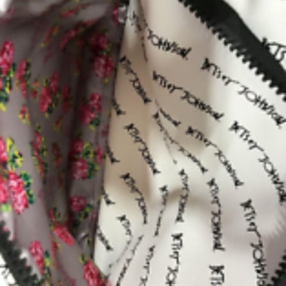 Betsey Johnson Logo Bone And Black Shoulder Backpack w/ Matching Change Purse - Picture 7 of 11